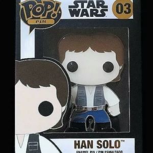 Funko Pop! Pin Han Solo Star Wars 03 Disney Enamel Pin 4" Brand New Sealed